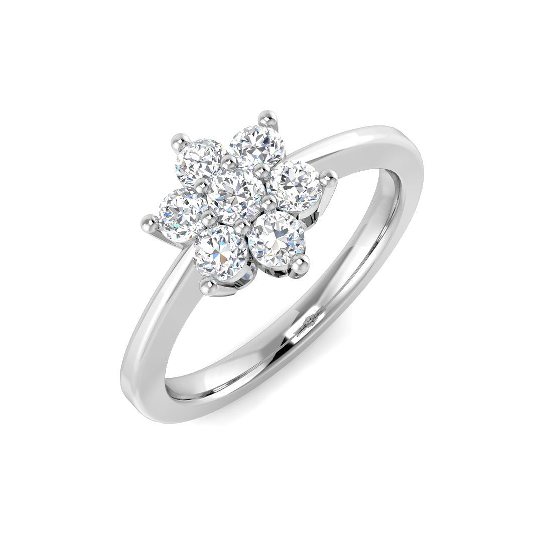 Multi Stone Diamond Ring 0.52ct–0.53ct – XYR5162 – 18k White Gold