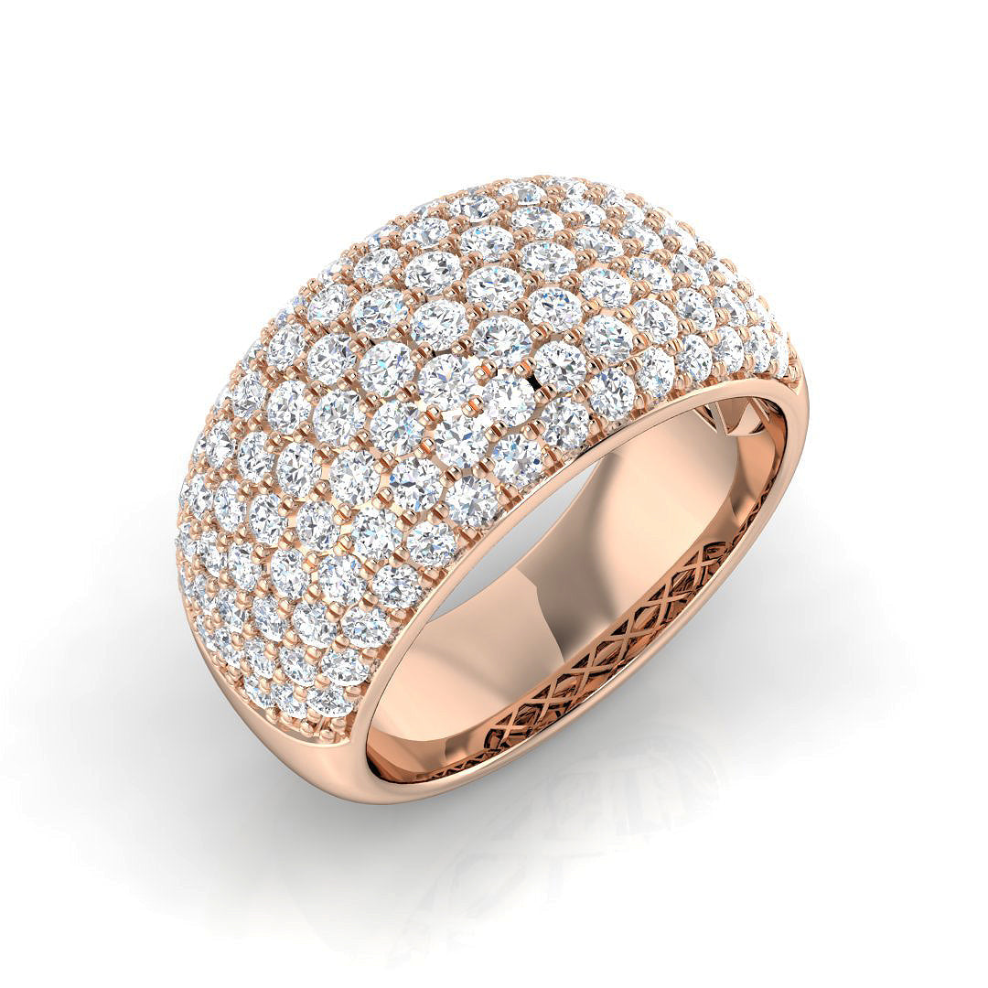 Pave Diamond Ring 0.99ct–2.42ct – SL5163 – 18k Rose Gold
