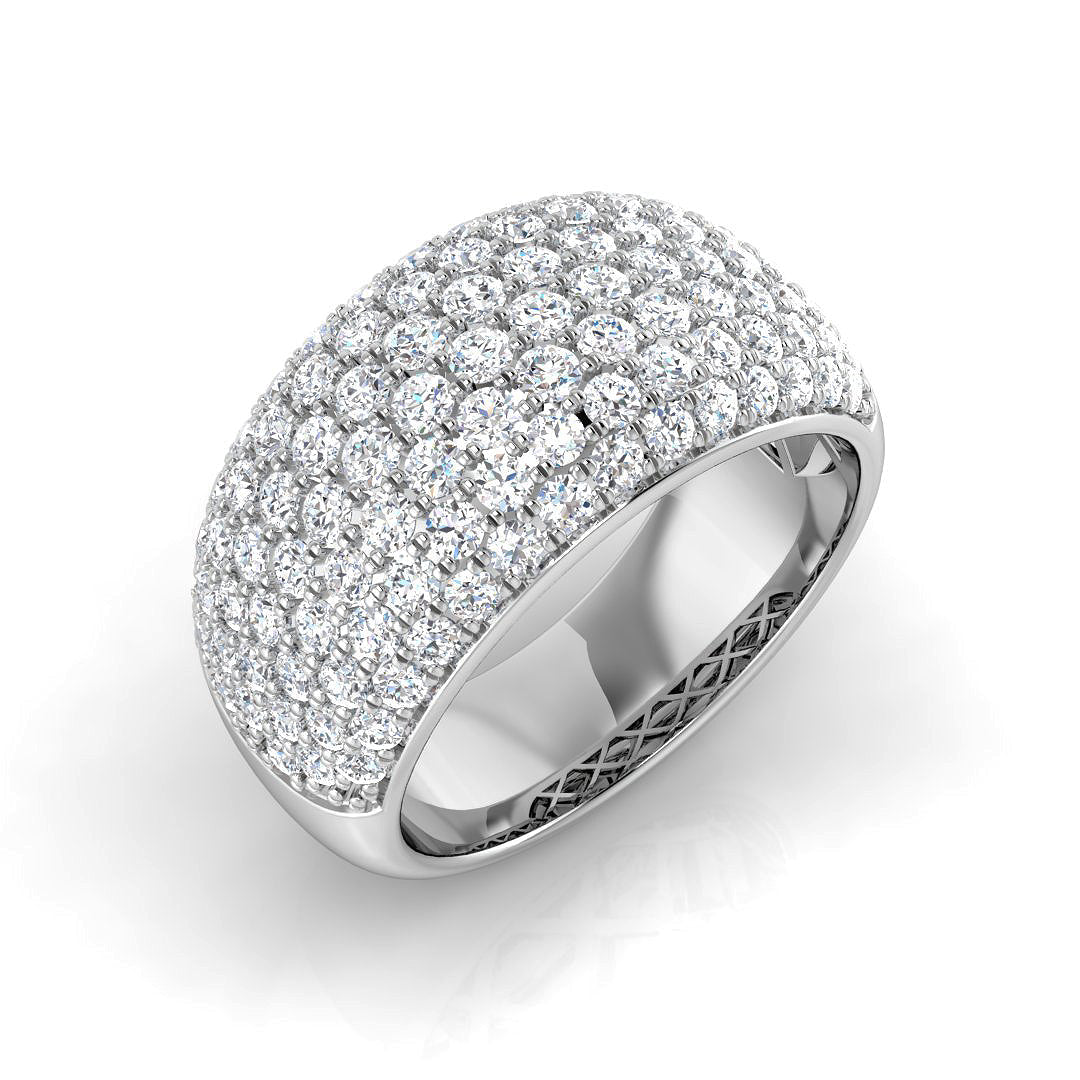 Pave Diamond Ring 0.99ct–2.42ct – SL5163 – 18k White Gold