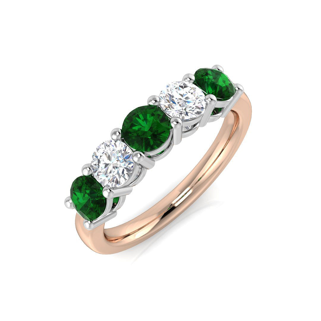 Five Stone Diamond Ring 0.55ct–2.16ct – SL8942~EM – 18k Rose Gold