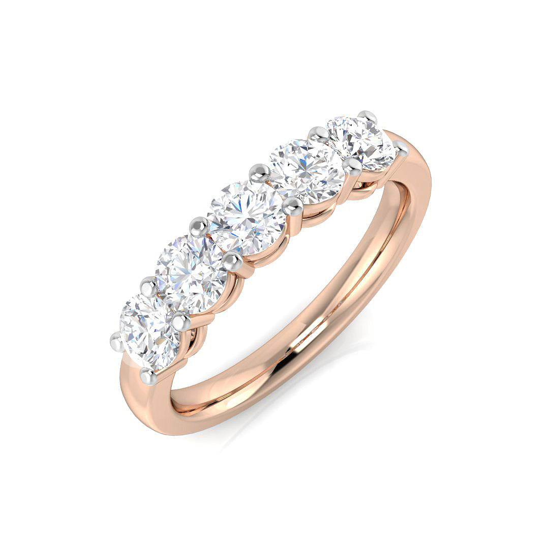 Five Stone Diamond Ring 1.06ct–1.21ct – XYR6299 – 18k Rose Gold