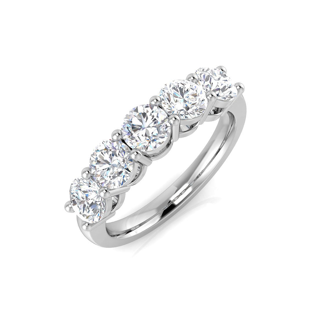 Five Stone Diamond Ring 1.96ct–2.01ct – XYR6562 – 18k White Gold