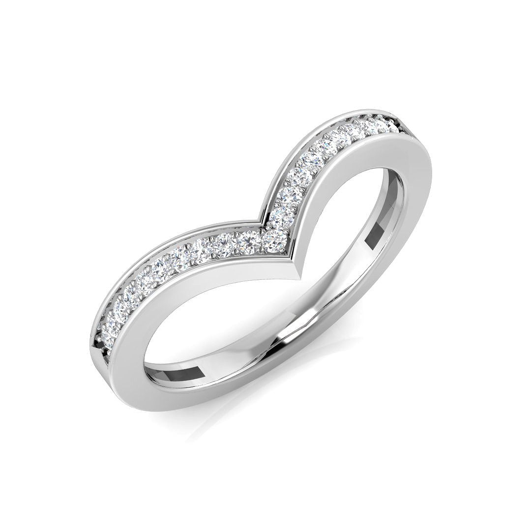 Wishbone Diamond Ring 0.1ct–0.25ct – SL7292 – 18k White Gold