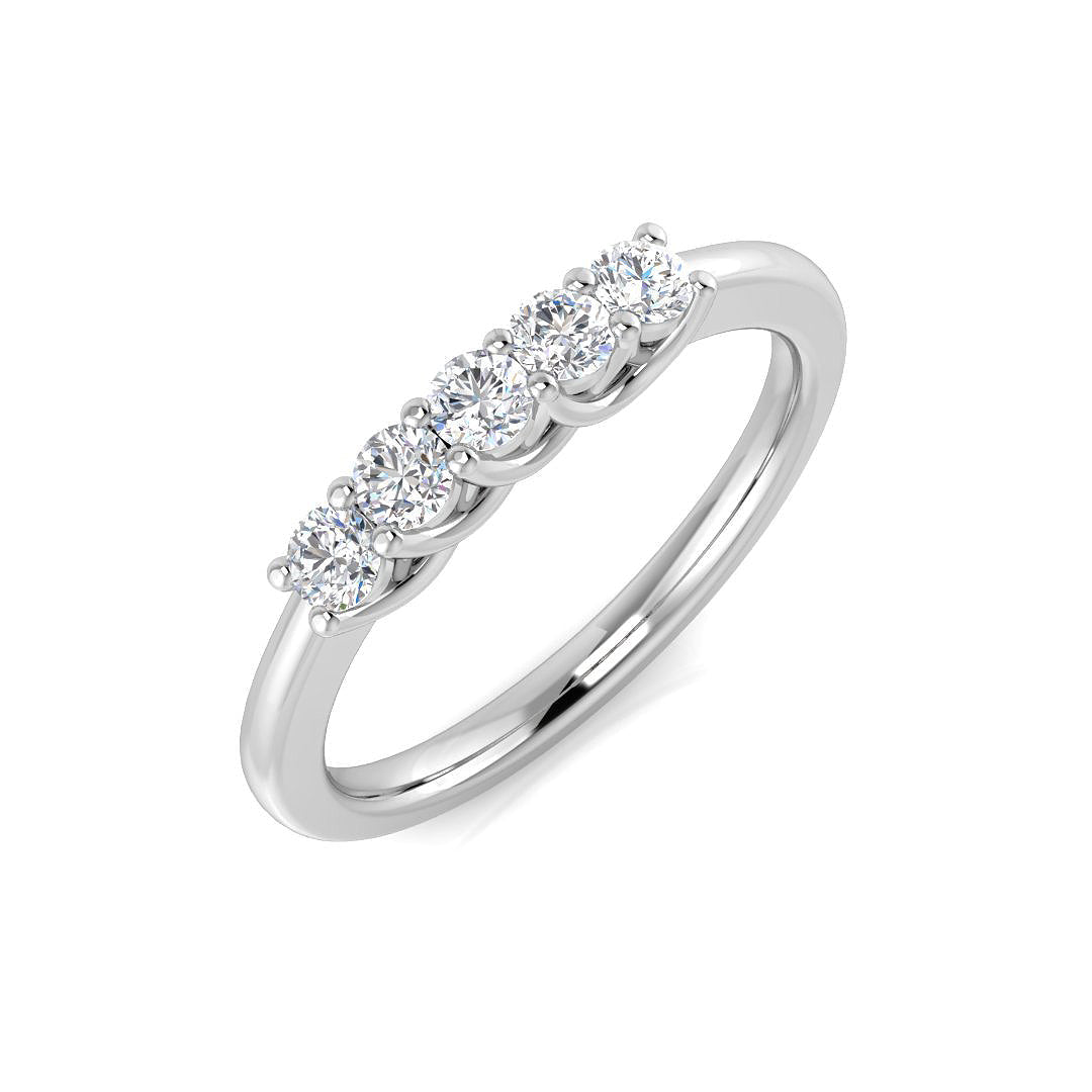 Five Stone Diamond Ring 0.29ct–2.1ct – SL8480 – 18k White Gold