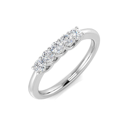 Five Stone Diamond Ring 0.29ct–2.1ct – SL8480 – 18k White Gold