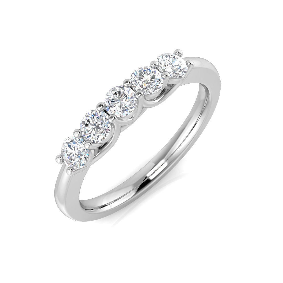 Five Stone Diamond Ring 0.29ct–2.1ct – SL8480 – 18k White Gold