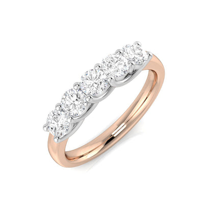 Five Stone Diamond Ring 0.29ct–2.1ct – SL8480 – 18k Rose Gold