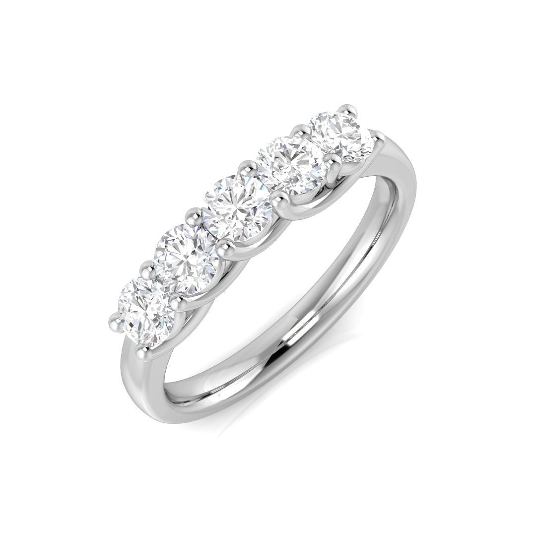 Five Stone Diamond Ring 0.29ct–2.1ct – SL8480 – 18k White Gold