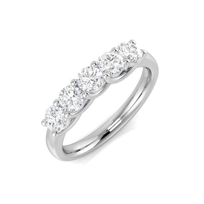 Five Stone Diamond Ring 0.29ct–2.1ct – SL8480 – 18k White Gold