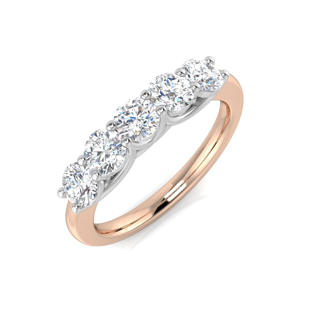 Five Stone Diamond Ring 0.29ct–2.1ct – SL8480 – 18k Rose Gold
