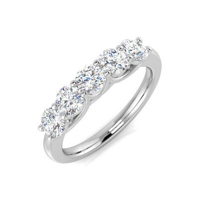 Five Stone Diamond Ring 0.29ct–2.1ct – SL8480 – 18k White Gold