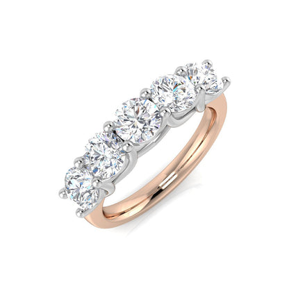Five Stone Diamond Ring 0.29ct–2.1ct – SL8480 – 18k Rose Gold