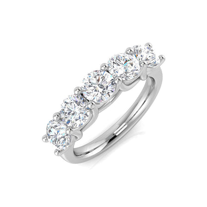 Five Stone Diamond Ring 0.29ct–2.1ct – SL8480 – 18k White Gold