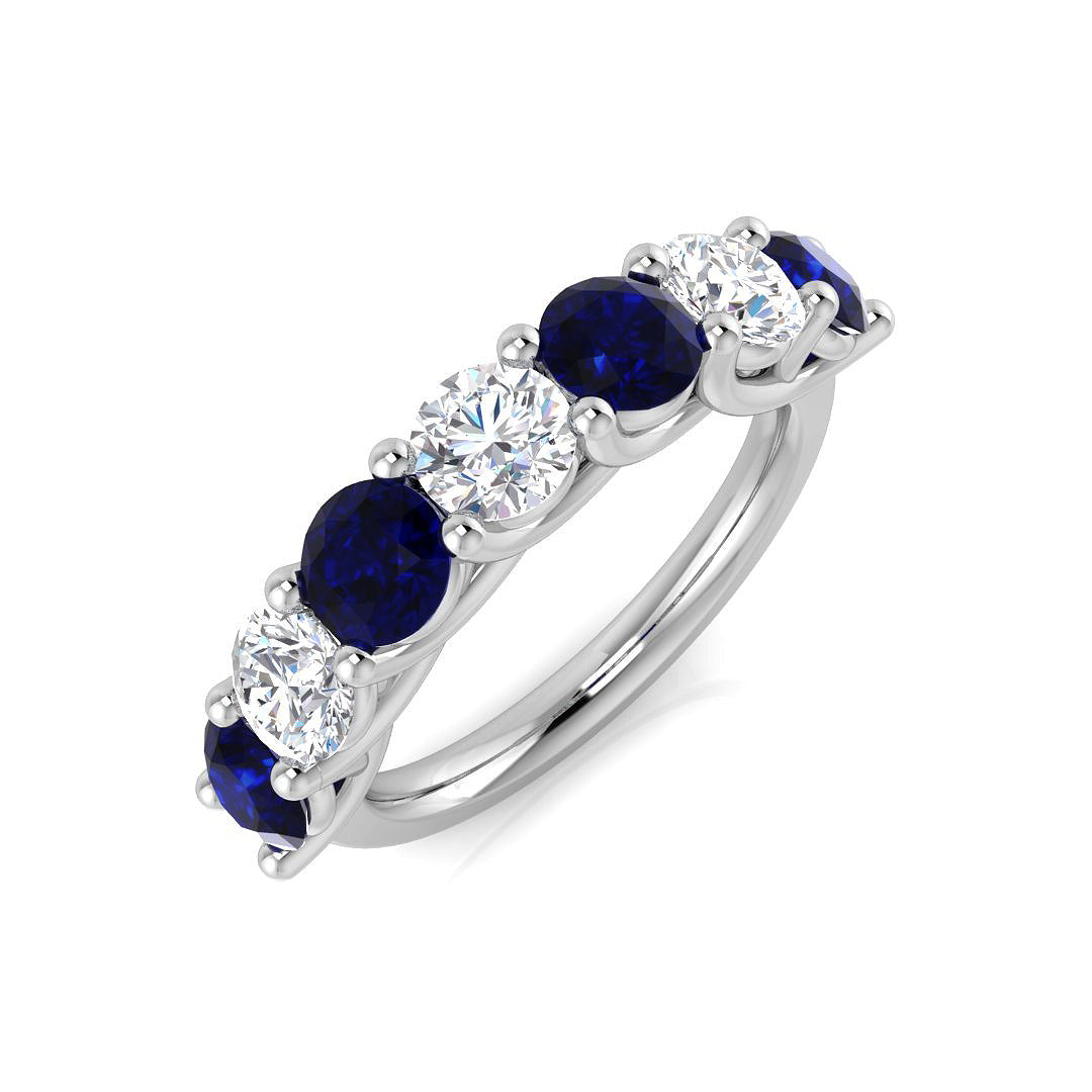 Multi Stone Diamond Ring 1.25ct–1.65ct – XYR6791~BS – 18k White Gold