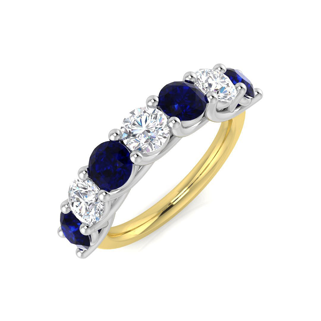 Multi Stone Diamond Ring 1.25ct–1.65ct – XYR6791~BS – 18k Yellow Gold