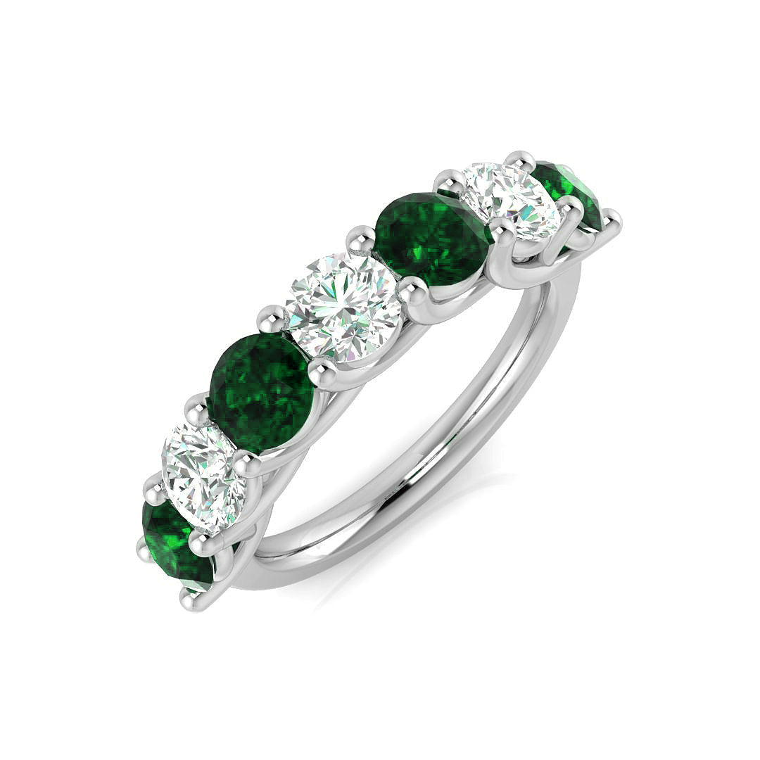Multi Stone Diamond Ring 0.4ct–1.45ct – XYR6791~EM – 18k White Gold