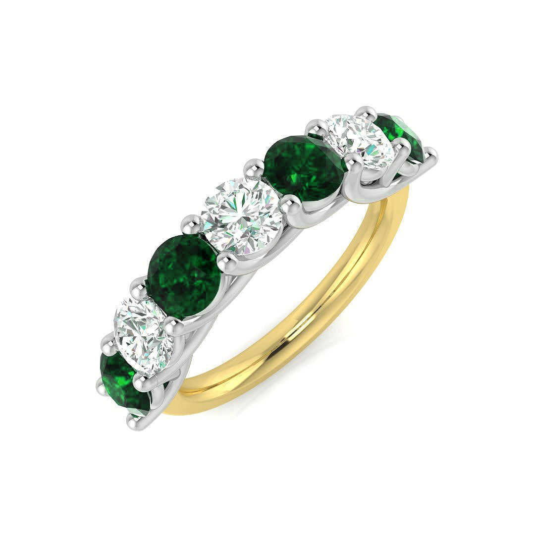 Multi Stone Diamond Ring 0.4ct–1.45ct – XYR6791~EM – 18k Yellow Gold