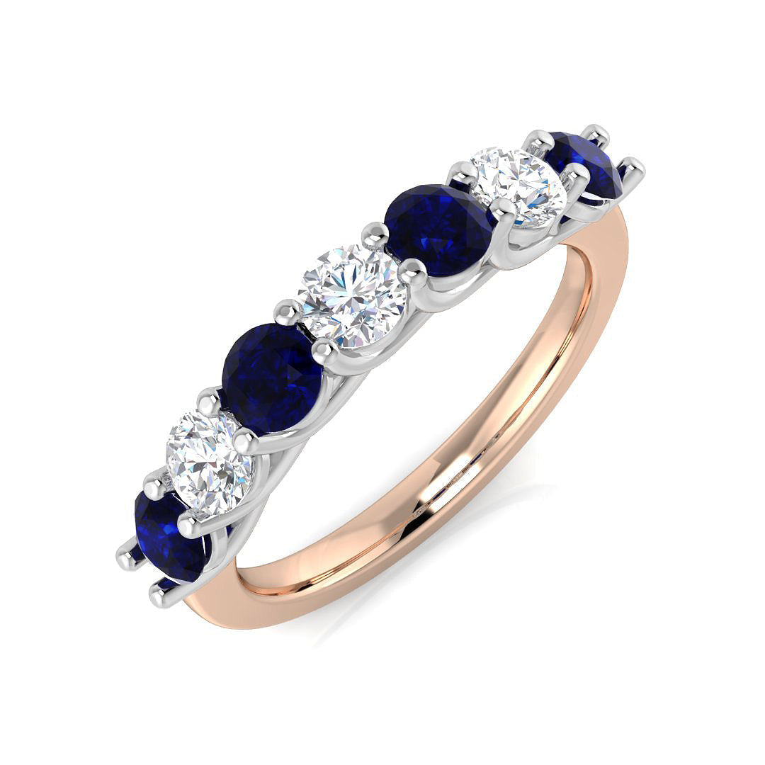 Multi Stone Diamond Ring 1.25ct–1.65ct – XYR6791~BS – 18k Rose Gold