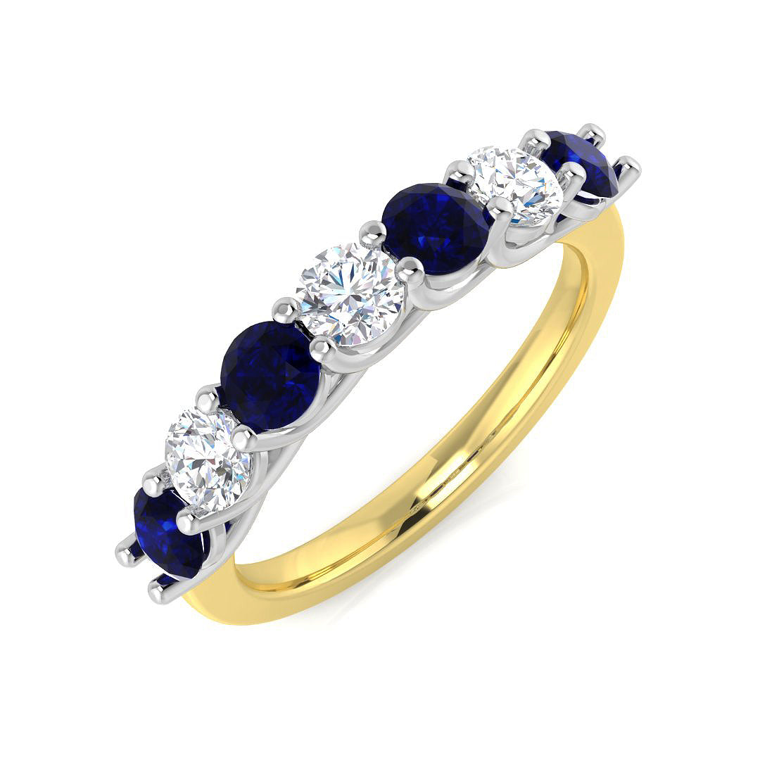 Multi Stone Diamond Ring 1.25ct–1.65ct – XYR6791~BS – 18k Yellow Gold