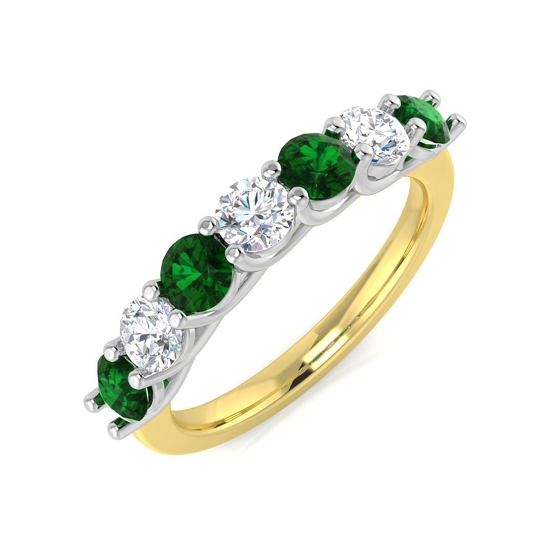 Multi Stone Diamond Ring 0.4ct–1.45ct – XYR6791~EM – 18k Yellow Gold