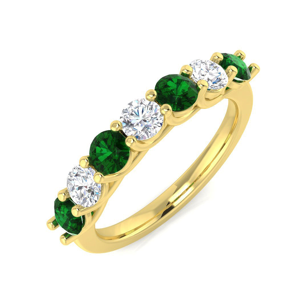 Multi Stone Diamond Ring 0.4ct–1.45ct – XYR6791~EM – 18k Yellow Gold