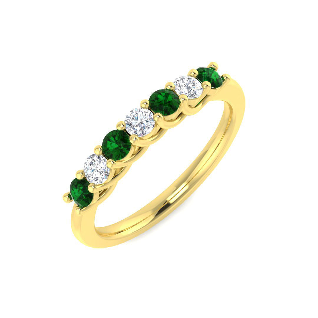 Multi Stone Diamond Ring 0.4ct–1.45ct – XYR6791~EM – 18k Yellow Gold