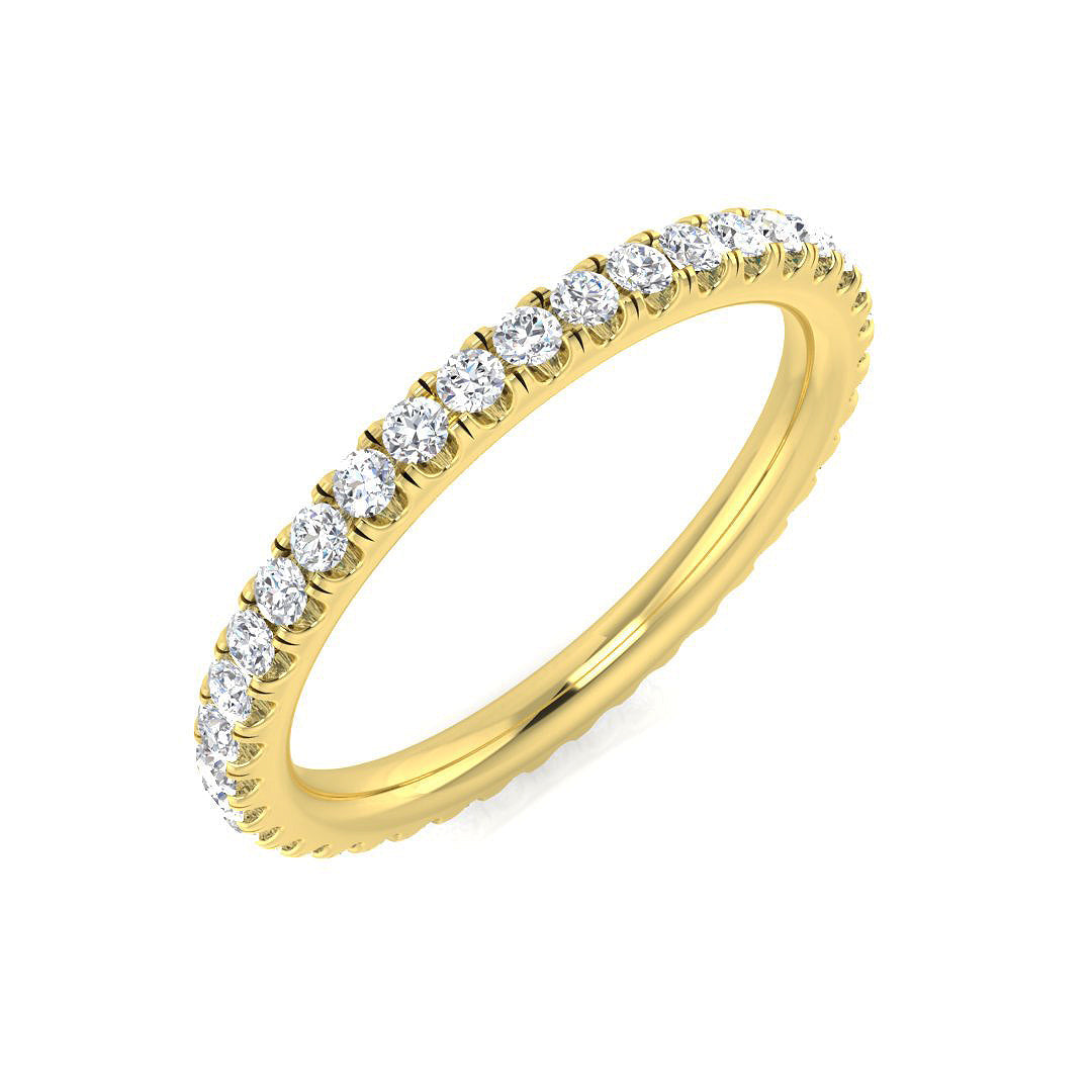 Full Eternity Diamond Ring 0.2ct–4.15ct – SR512 – 18k Yellow Gold