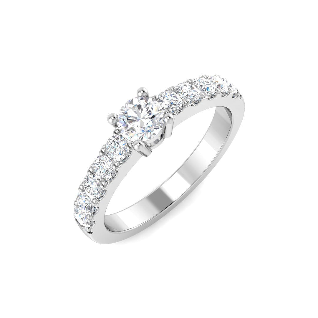 Engagement Diamond Ring 0.55ct – XYR7067 – 18k White Gold