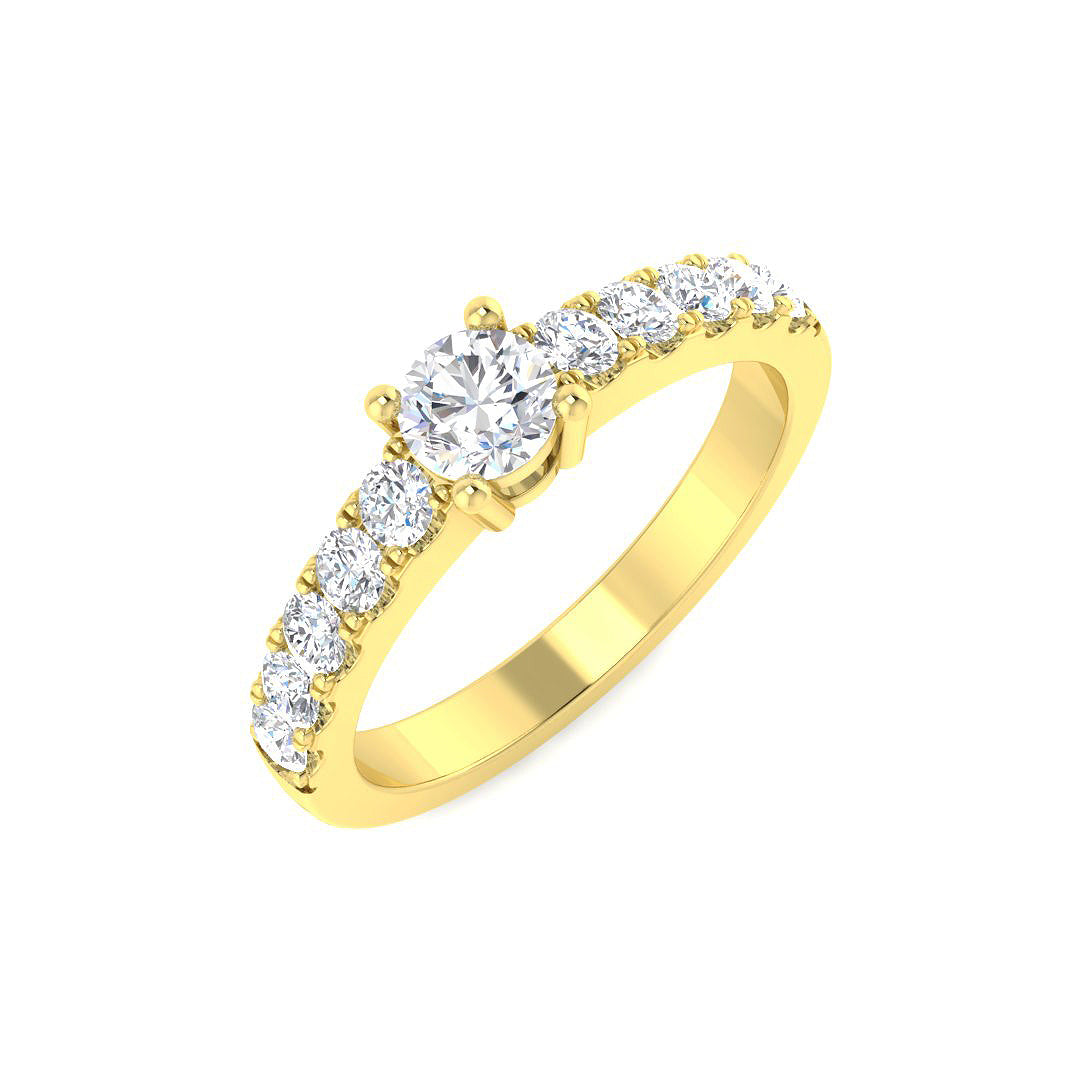 Engagement Diamond Ring 0.55ct – XYR7067 – 18k Yellow Gold