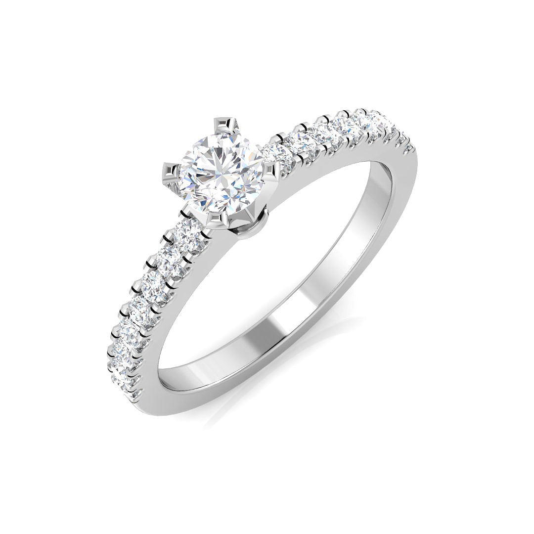 Engagement Diamond Ring 0.45ct – XYR7075 – 18k White Gold