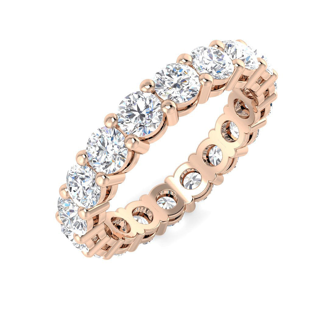 Full Eternity Diamond Ring 2.52ct–4.84ct – SR4564 – 18k Rose Gold