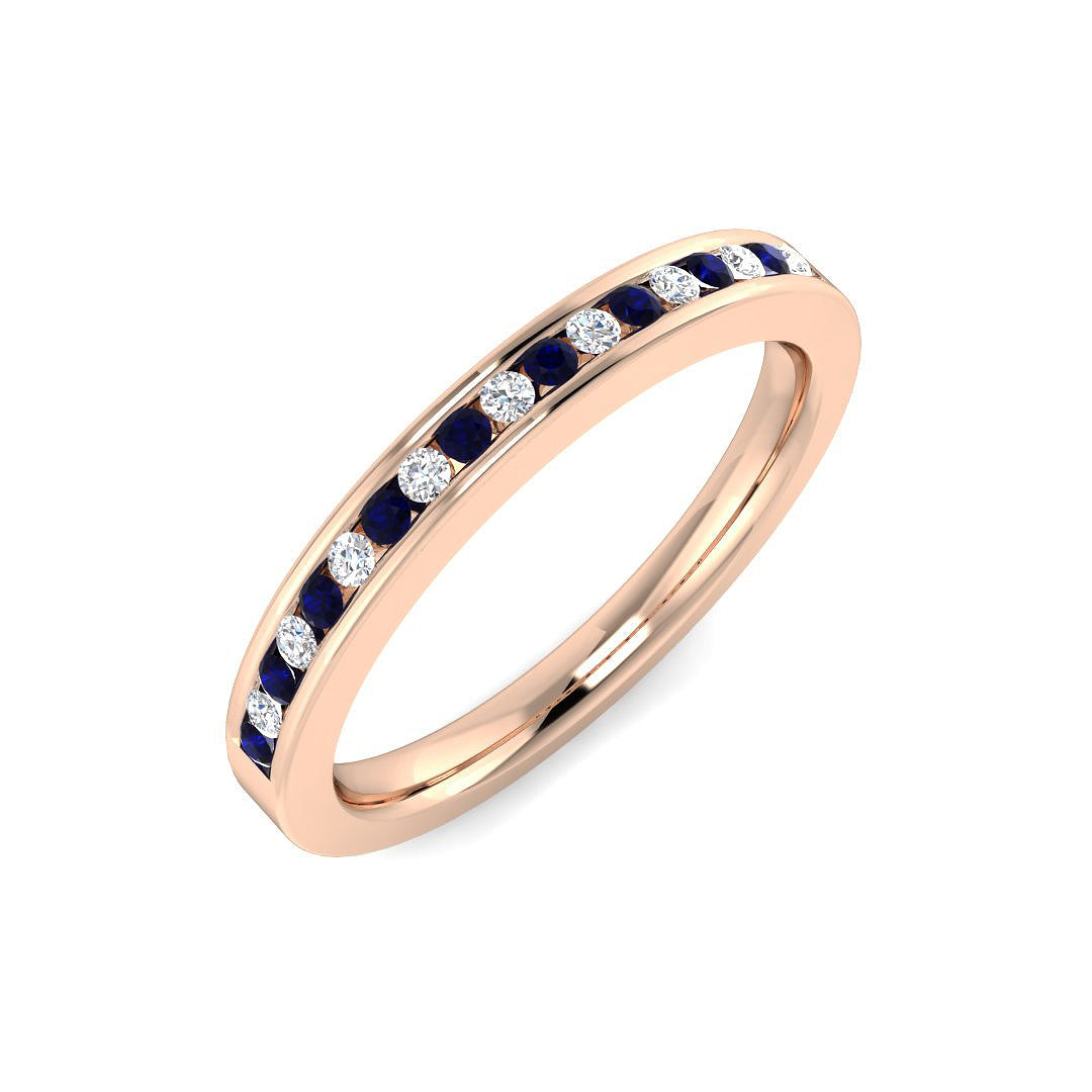 Half Eternity Diamond Ring 0.16ct–0.84ct – BJR0131~BS – 18k Rose Gold