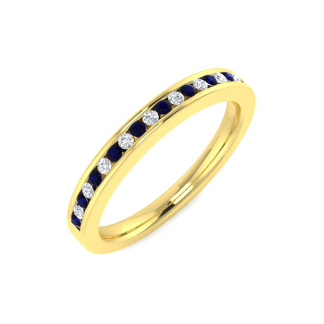 Half Eternity Diamond Ring 0.16ct–0.84ct – BJR0131~BS – 18k Yellow Gold