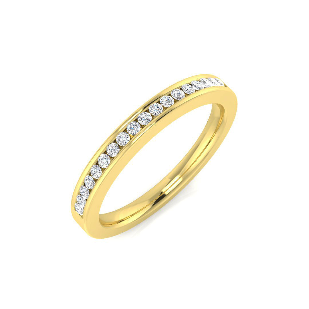 Half Eternity Diamond Ring 0.14ct–1.53ct – SR2193 – 18k Yellow Gold