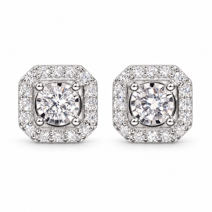 Lab Grown Diamond Screw Back Stud Earrings