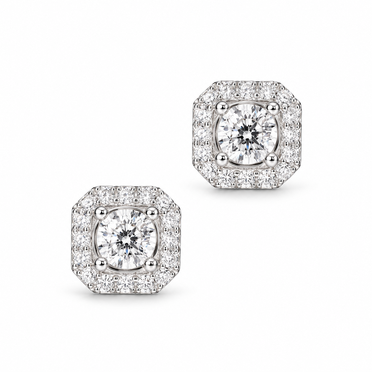 Lab Grown Diamond Screw Back Stud Earrings