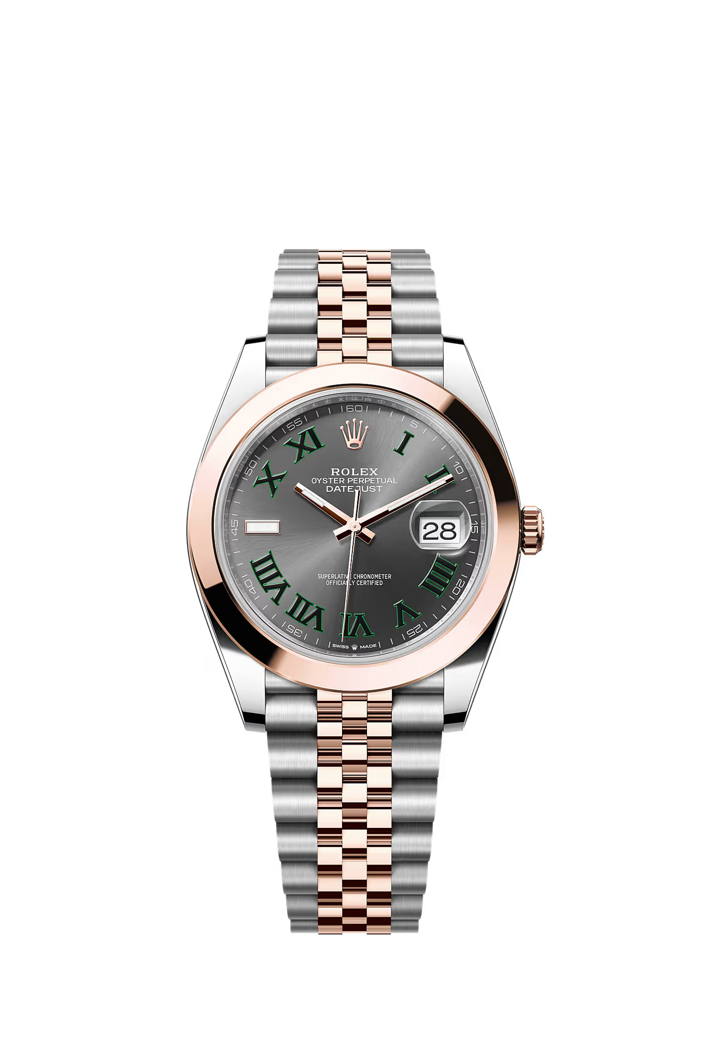Rolex Datejust 41 126301 — Wimbledon Dial, Smooth Bezel, Jubilee