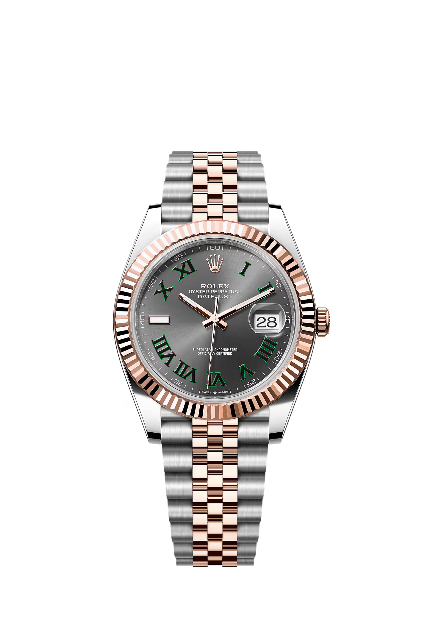Rolex Datejust 41 126301 — Wimbledon Dial, Fluted Bezel, Jubilee