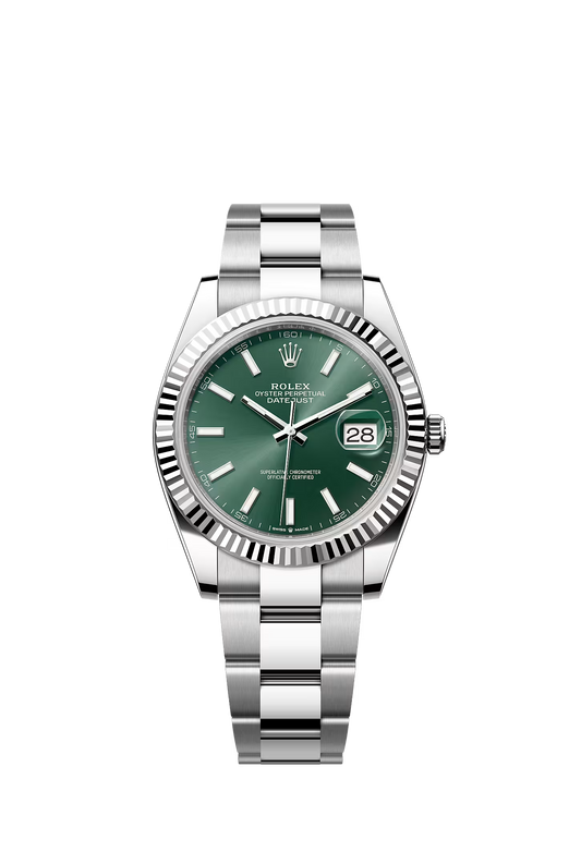Rolex Datejust 41 126334 — Mint Green Dial, Oyster