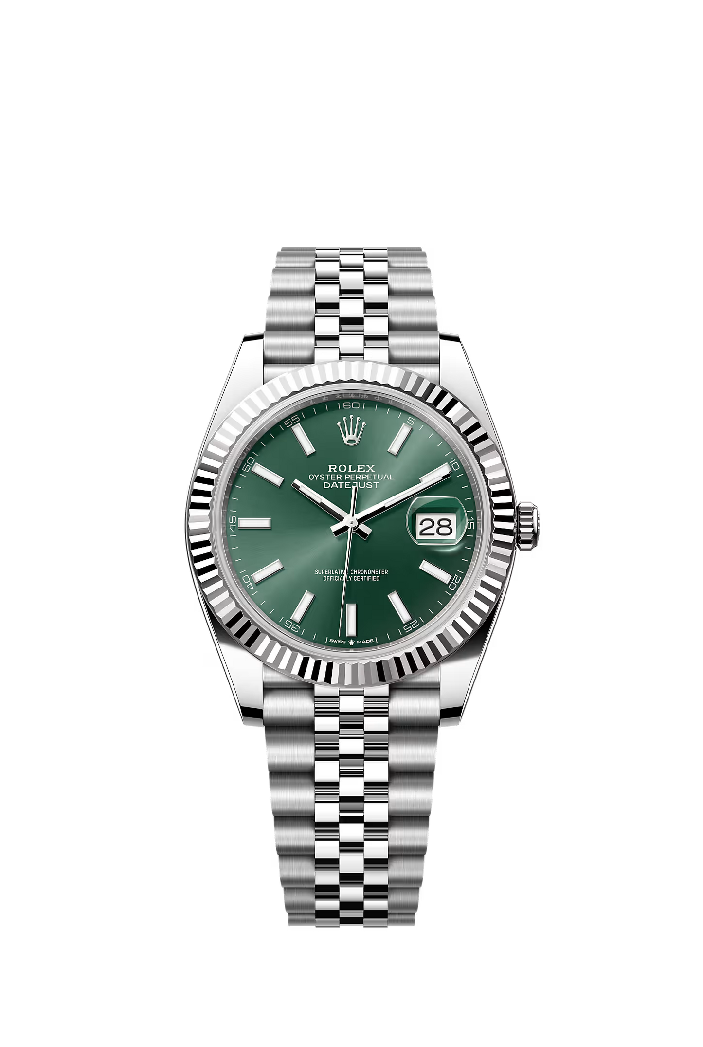 Rolex Datejust 41 126334 — Mint Green Dial, Jubilee