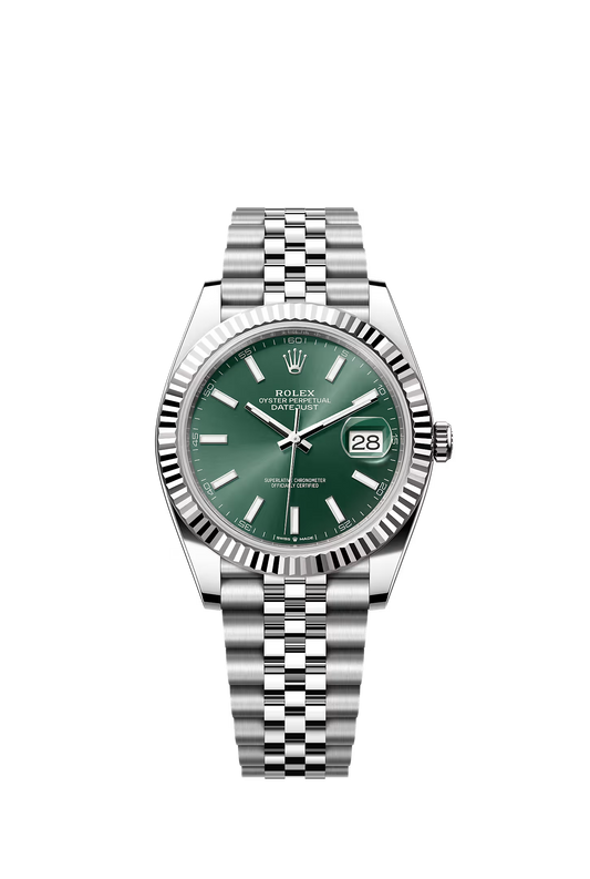 Rolex Datejust 41 126334 — Mint Green Dial, Jubilee