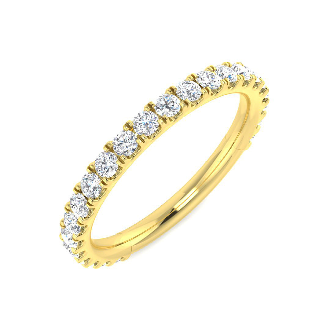 Half Eternity Diamond Ring 0.37ct–0.78ct – SR6737 – 18k Yellow Gold