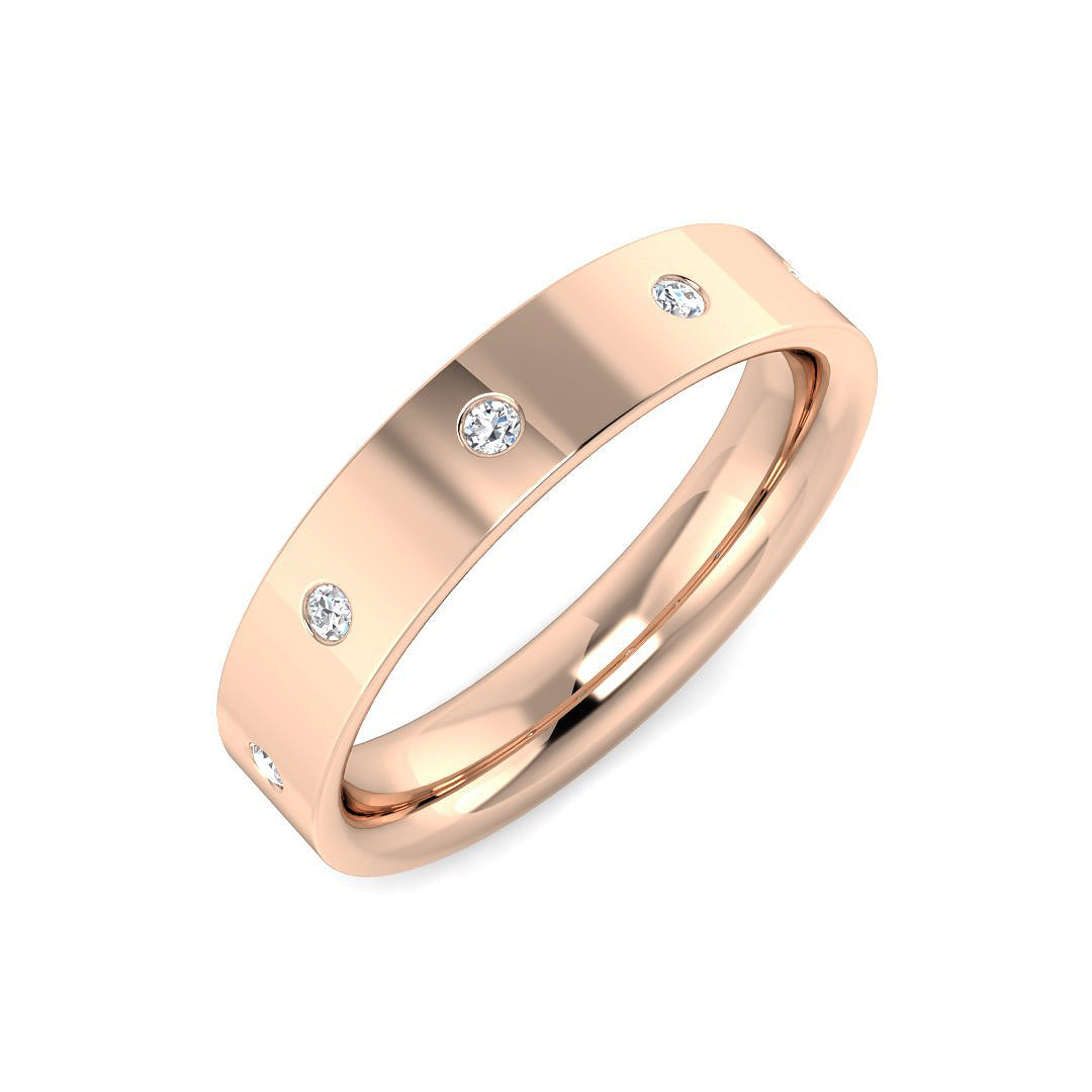 Half Eternity Diamond Ring 0.1ct–0.34ct – SR1893 – 18k Rose Gold