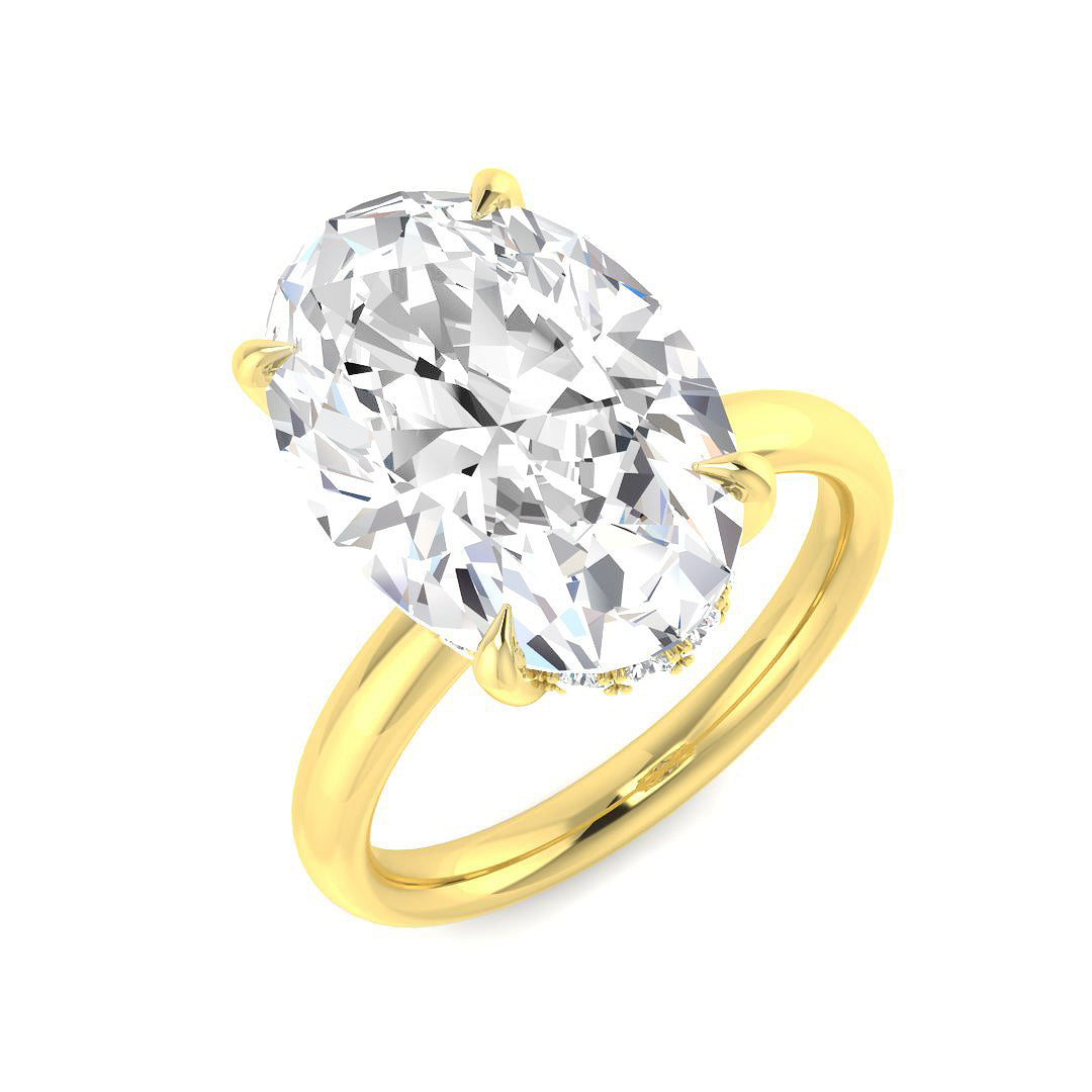 Engagement Lab-Grown Diamond Ring 6.31ct – SR6750 – 18k Yellow Gold