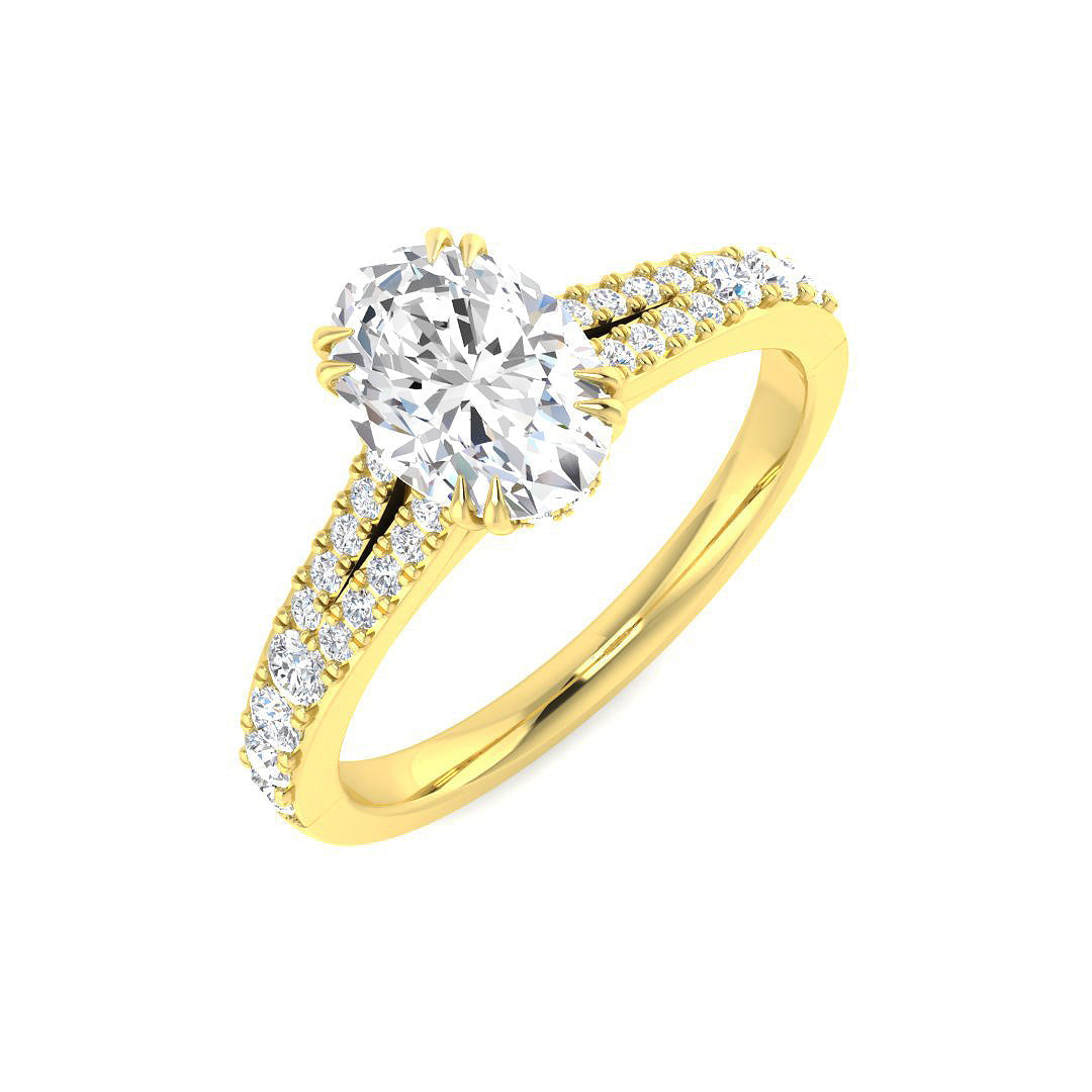 Engagement Lab-Grown Diamond Ring 1.34ct–2.41ct – SR5115 – 18k Yellow Gold
