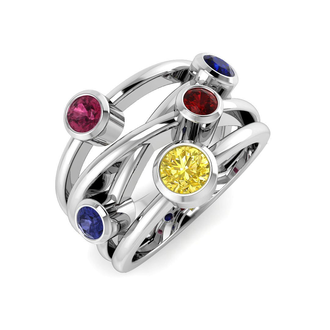 Bubble Diamond Ring 1.11ct – SR841~MS – 18k White Gold