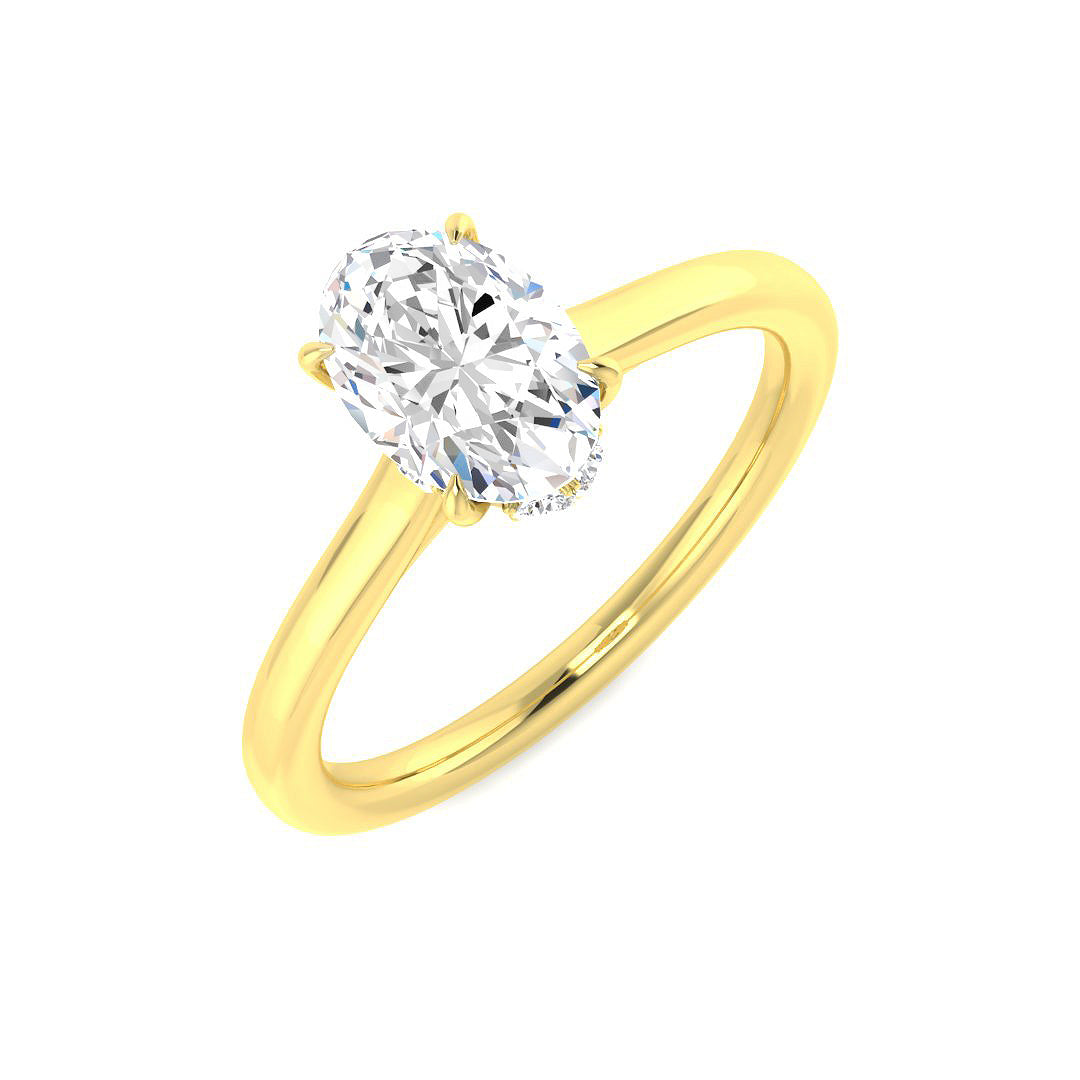 Engagement Lab-Grown Diamond Ring 1.11ct – SR5616 – 18k Yellow Gold
