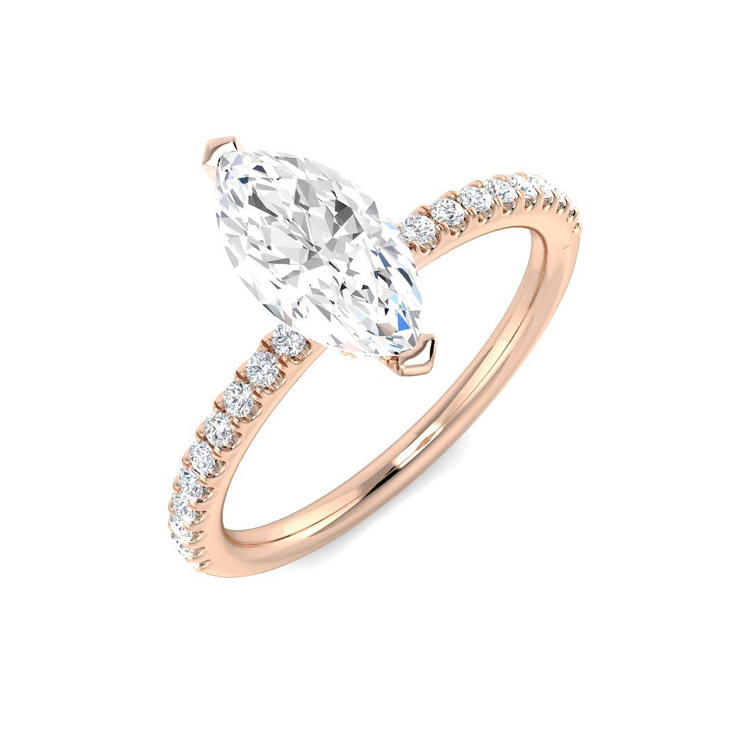 Engagement Lab-Grown Diamond Ring 1.02ct–5.58ct – SR5819 – 18k Rose Gold