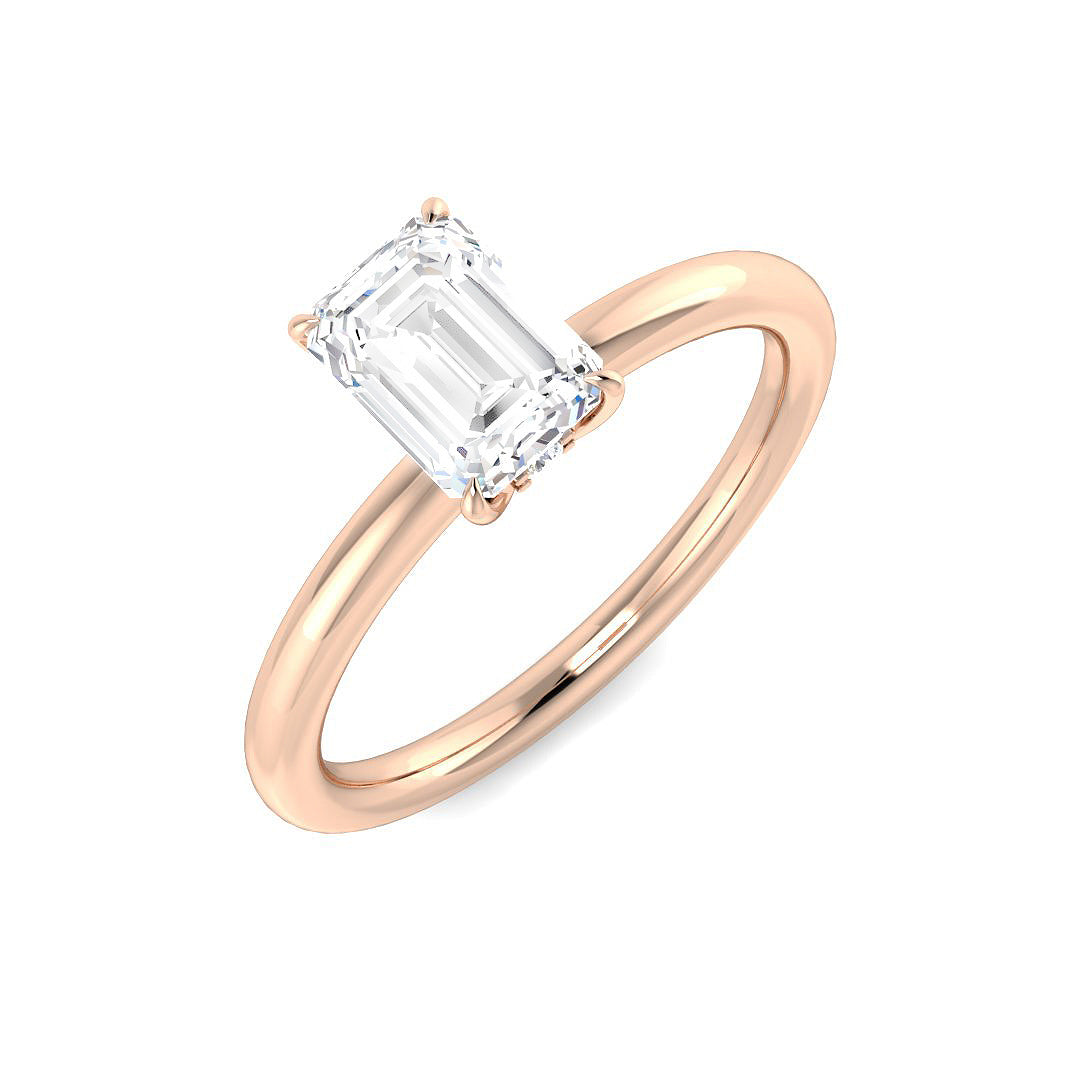 Engagement Lab-Grown Diamond Ring 1.08ct–1.11ct – SR6025 – 18k Rose Gold