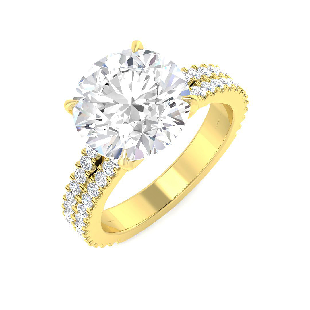 Engagement Lab-Grown Diamond Ring 1.63ct–3.66ct – SR4910 – 18k Yellow Gold